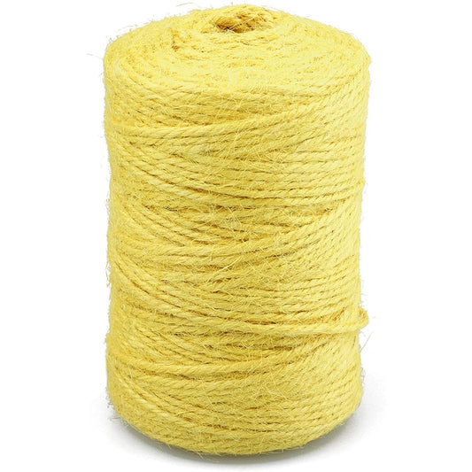 ecofynd Single String Yellow Color Jute Cord Craft supplies freeshipping - Ecofynd