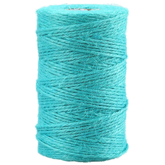 ecofynd Single String Aquamarine Color Jute Cord Craft supplies freeshipping - Ecofynd