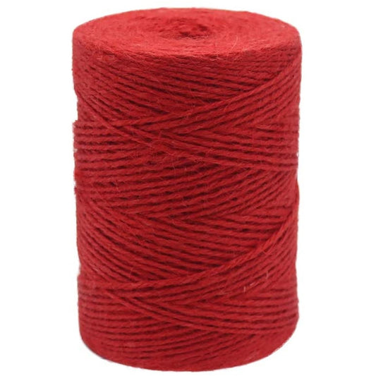 ecofynd Single String Red Color Jute Cord Craft supplies freeshipping - Ecofynd
