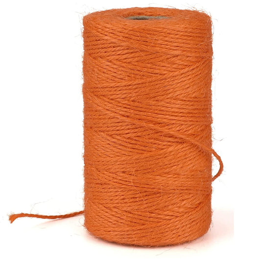 ecofynd Single String Orange Color Jute Cord Craft supplies freeshipping - Ecofynd