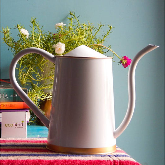ecofynd 2 Liter White Watering Can with Long Spout Watering Can freeshipping - Ecofynd