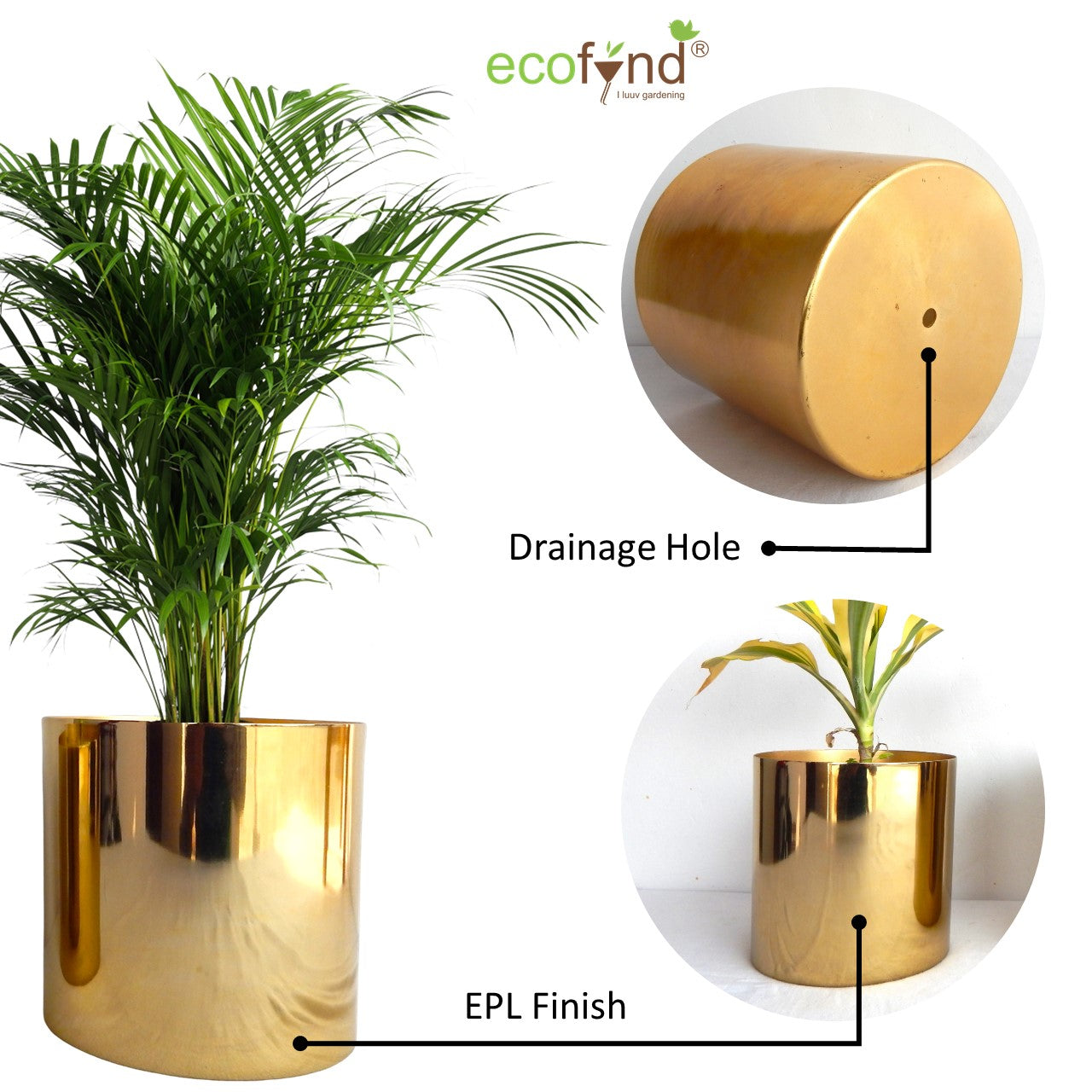 ecofynd Grace Metal Plant Pots Planter freeshipping - Ecofynd