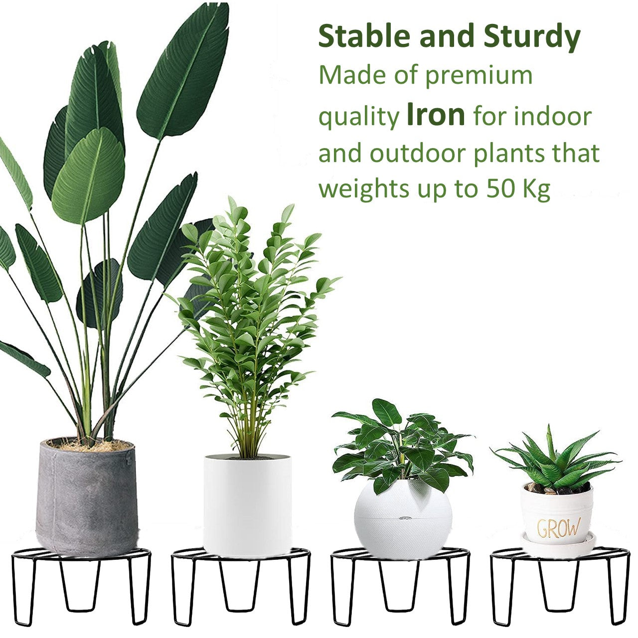 ecofynd Plant Stand for Indoor and Outdoor Pot, Metal Potted Plant Holder for House Garden and Patio Plant Stand freeshipping - Ecofynd