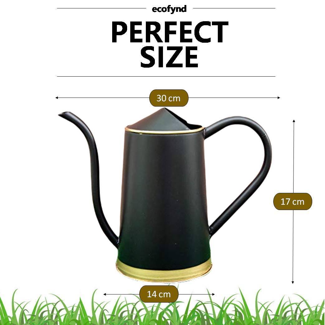 ecofynd 2 Liter Black Watering Can with Long Spout Watering Can freeshipping - Ecofynd