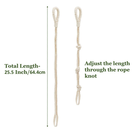 plant hanger extenders Ecofynd Macrame 25 Inch Plant Hanger Extender Rope Set of 5/10