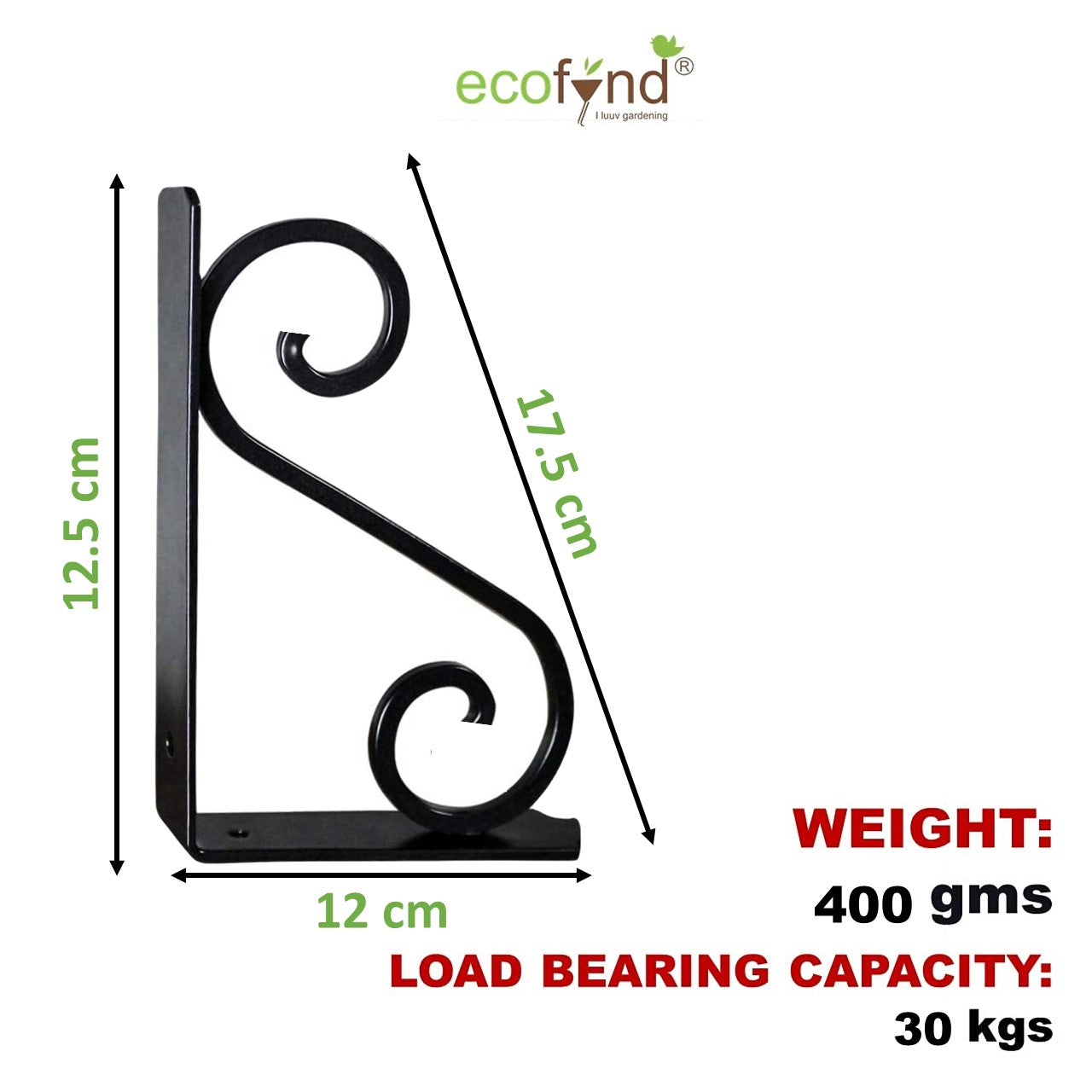 ecofynd 5 inches Shelf Brackets for Floating Shelves (SB002, 2 Pack) Shelf bracket freeshipping - Ecofynd