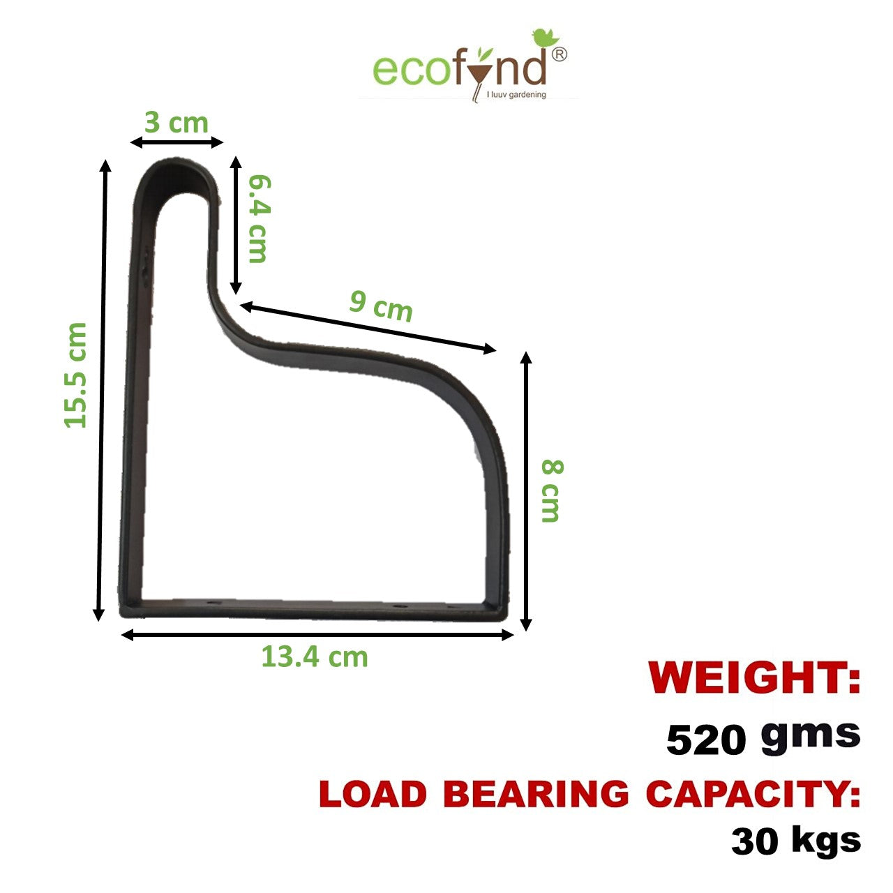 ecofynd 5 inches Shelf Brackets for Floating Shelves (SB007, 2 Pack) Shelf bracket freeshipping - Ecofynd