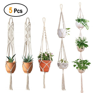 ecofynd Macrame Plant Hanger (Set of 5)