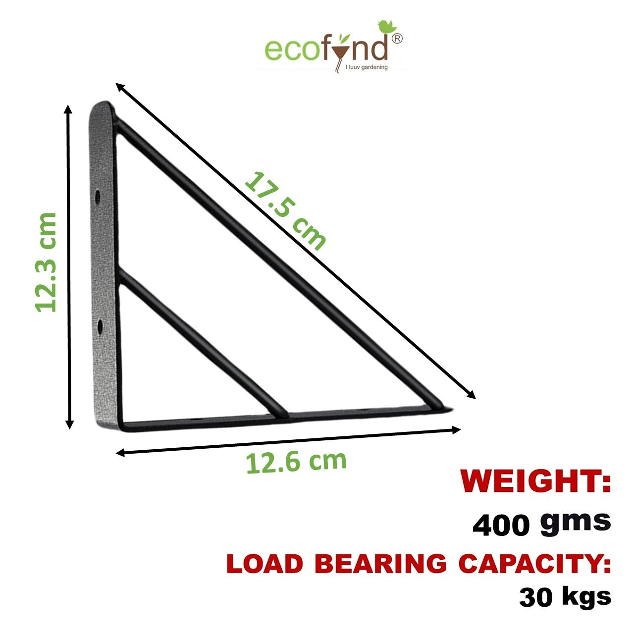 ecofynd 5 inches Shelf Brackets for Floating Shelves (SB006, 2 Pack) Shelf bracket freeshipping - Ecofynd