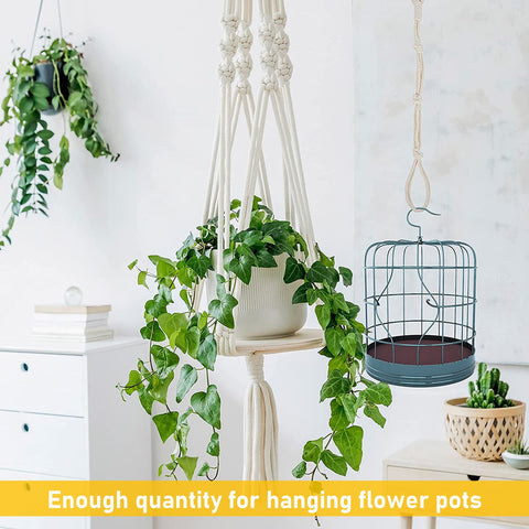 plant hanger extenders Ecofynd Macrame 25 Inch Plant Hanger Extender Rope Set of 5/10