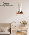 Ecofynd Handmade Macrame Hanging Shelf – Boho Chic Display Shelf by Ecofynd