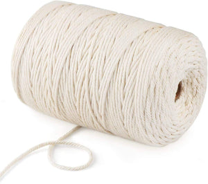 ecofynd Pure Weave Cotton Macrame Cord – 100% Natural DIY Craft Rope (3 mm)